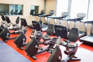 Treadmills and exercise bikes at the gym - Fitness Expo