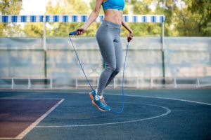 woman exercise using a jumping rope - Fitness Expo