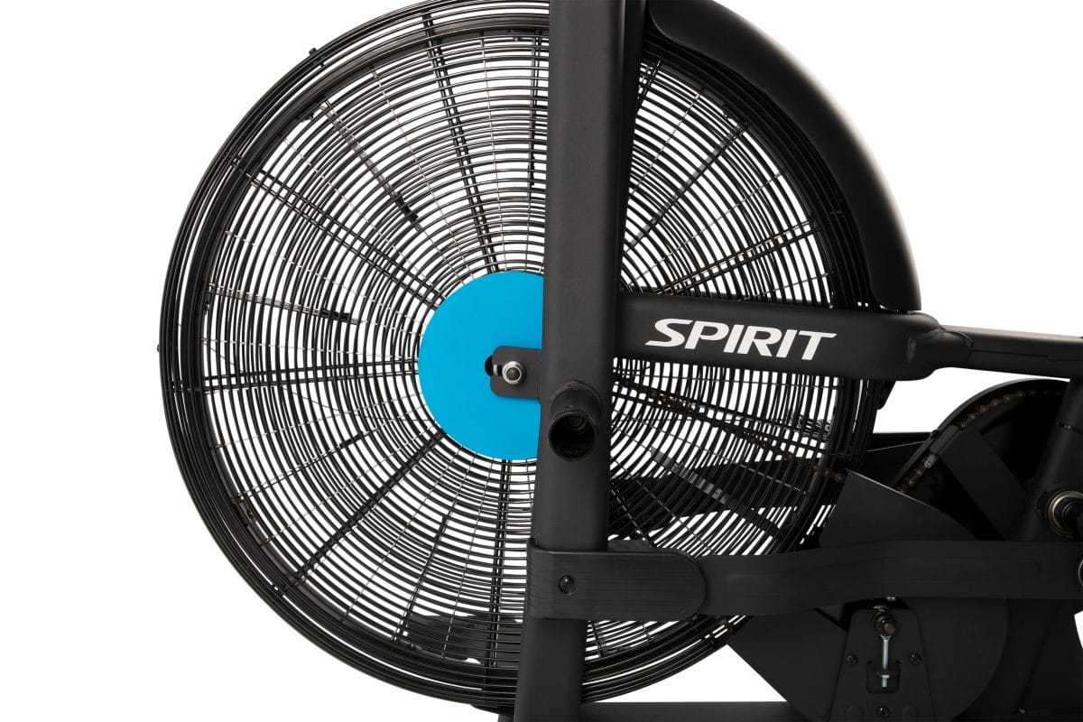 An exercise bike with a fan on it.