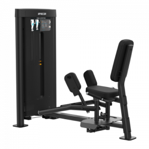 An exercise machine with a seat and a footrest.